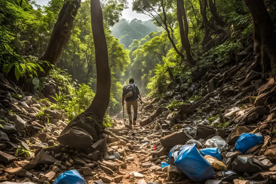 Tourists leaving behind trash in Western Ghats Trekking